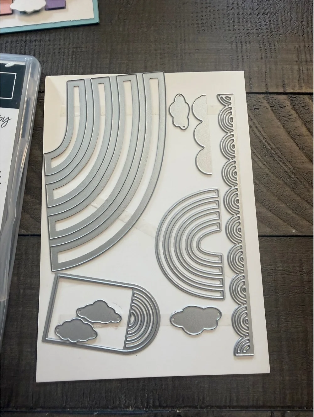 Stampin’ Up Rainbow Of Happiness stamp set and Brilliant Rainbow Dies